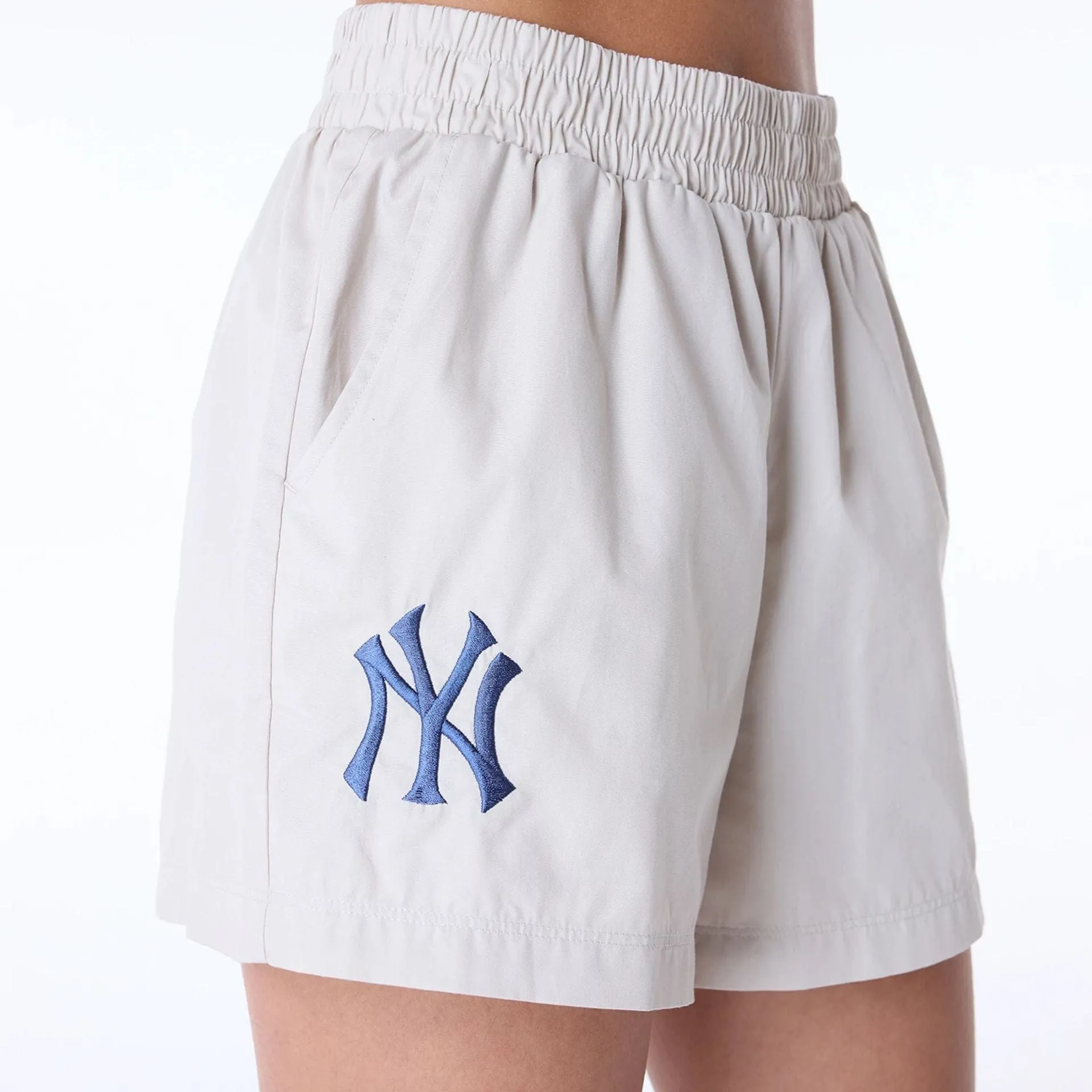 New York Yankees Womens MLB Light Beige Shorts Formal Occasion mountain style