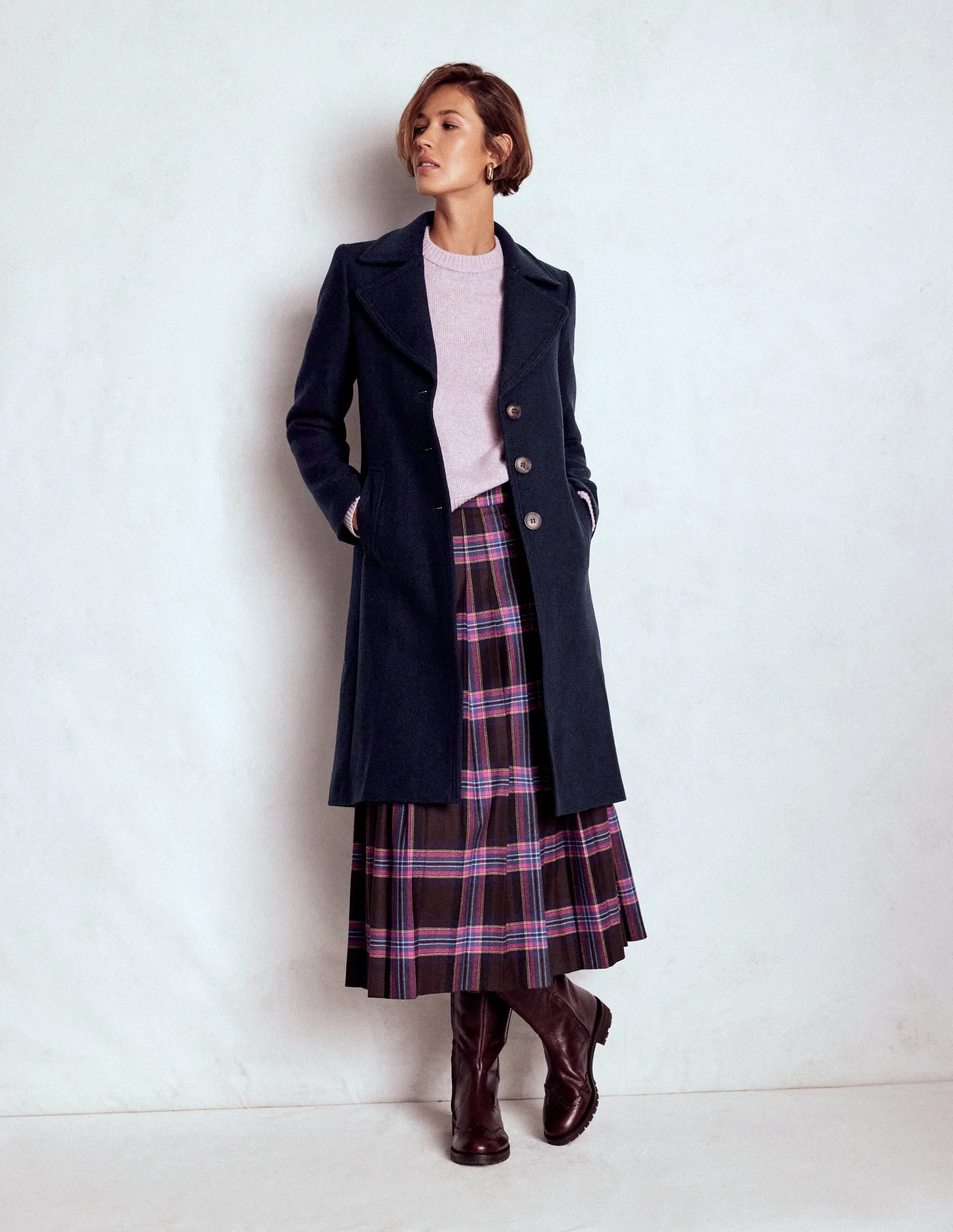 Newport Wool Coat-Navy MultiAngleVentilation