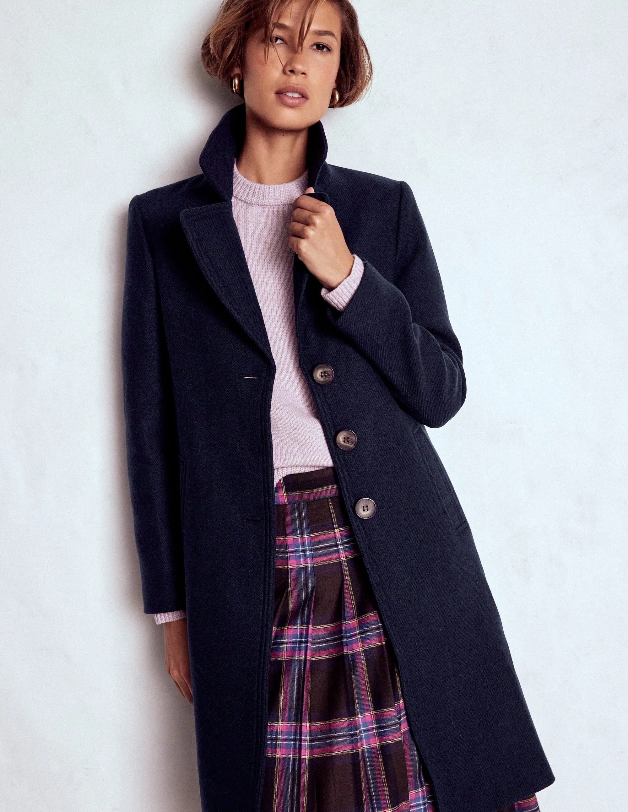 Heat Keep Newport Wool Coat-Navy