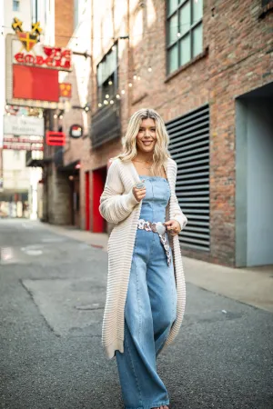 The Abigail Cream Ribbed Maxi Duster Just Classically Cassidy X Pink Lily Sun Beam