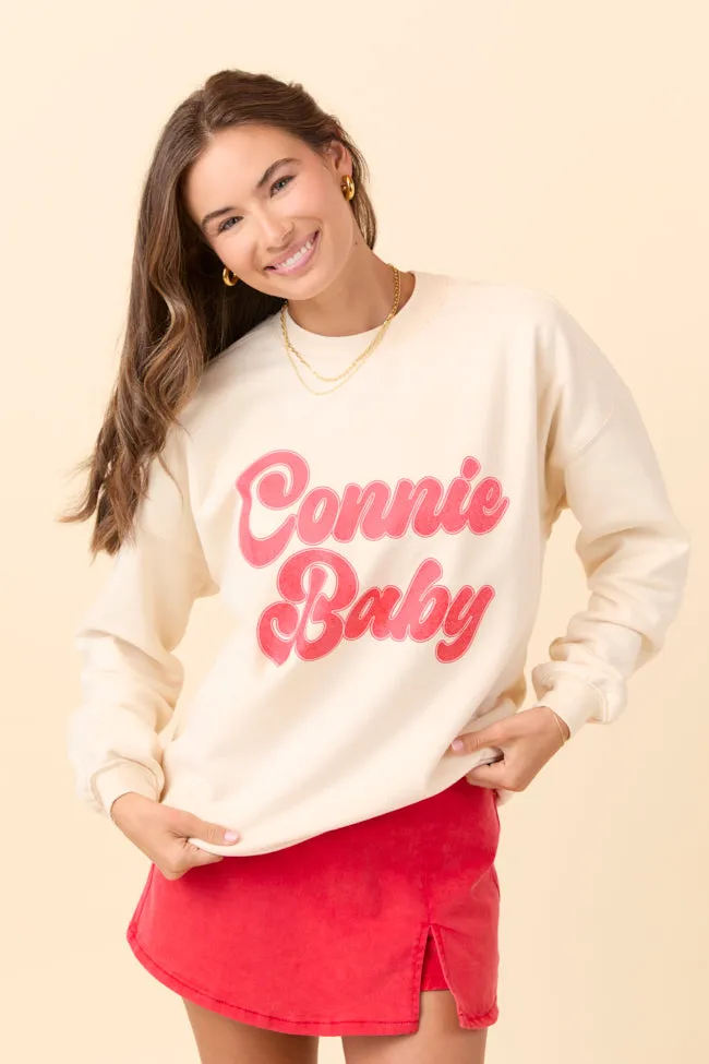 HighNeckStyle Cozy Sweater Connie Baby Cream Graphic Sweatshirt