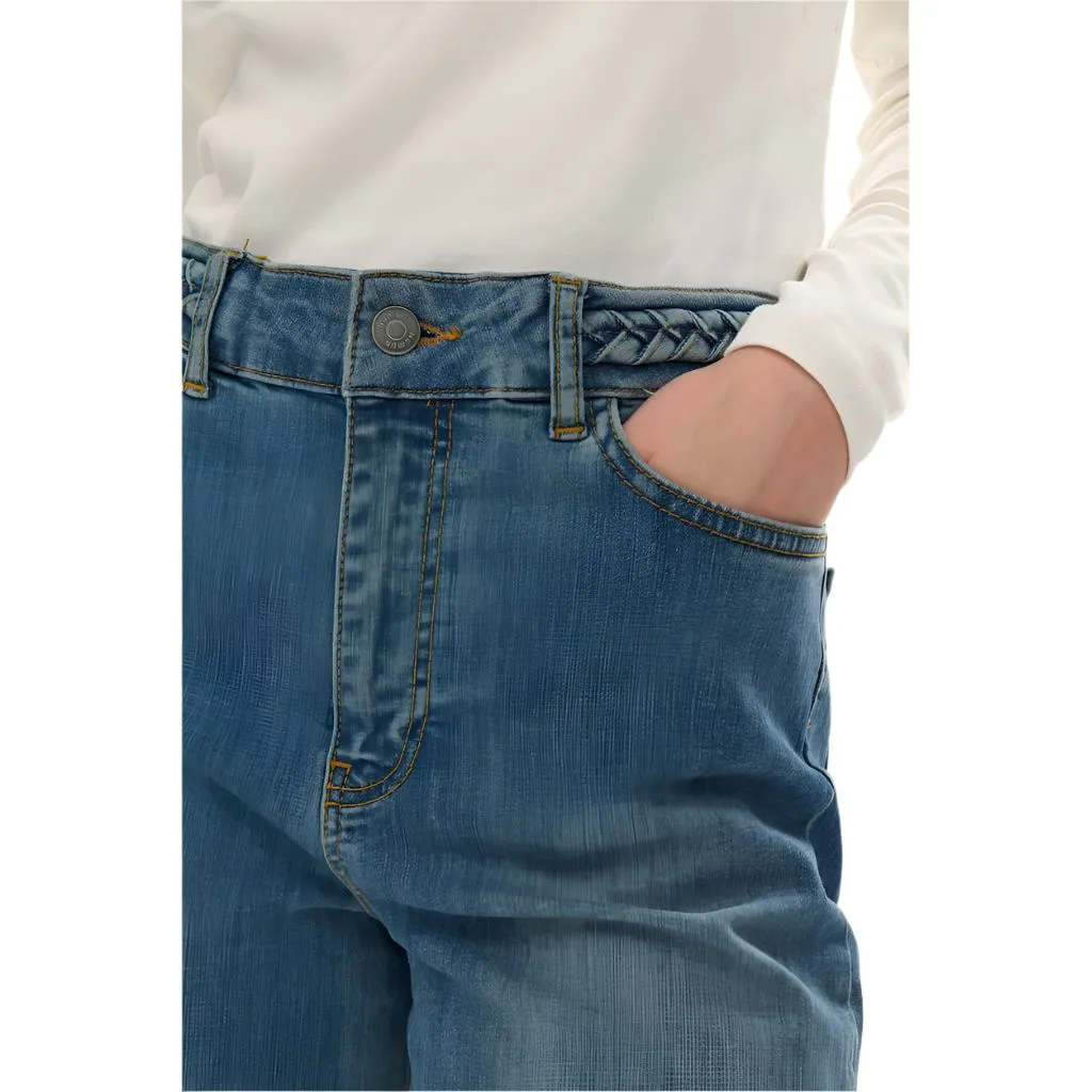 Numph Womens Jeans Paris Cropped Light Denim Blue 2 Cropped length Edgy Design