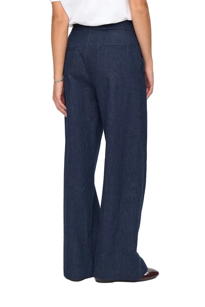 Smart Design Numph Womens Pants Bussy Denim Long Dark Blue Denim