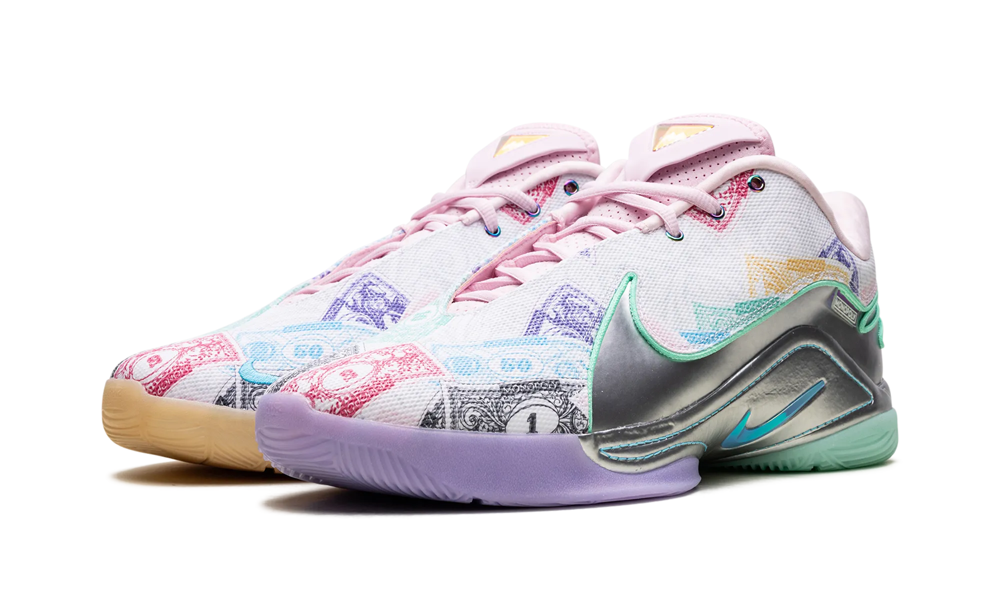 Lebron XXII QS "Monopoly Currency" Fashionable Design running in a glass bridge area shoes