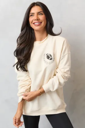 Meet Me In The Bleachers Football Cream Sweatshirt Luxury Core