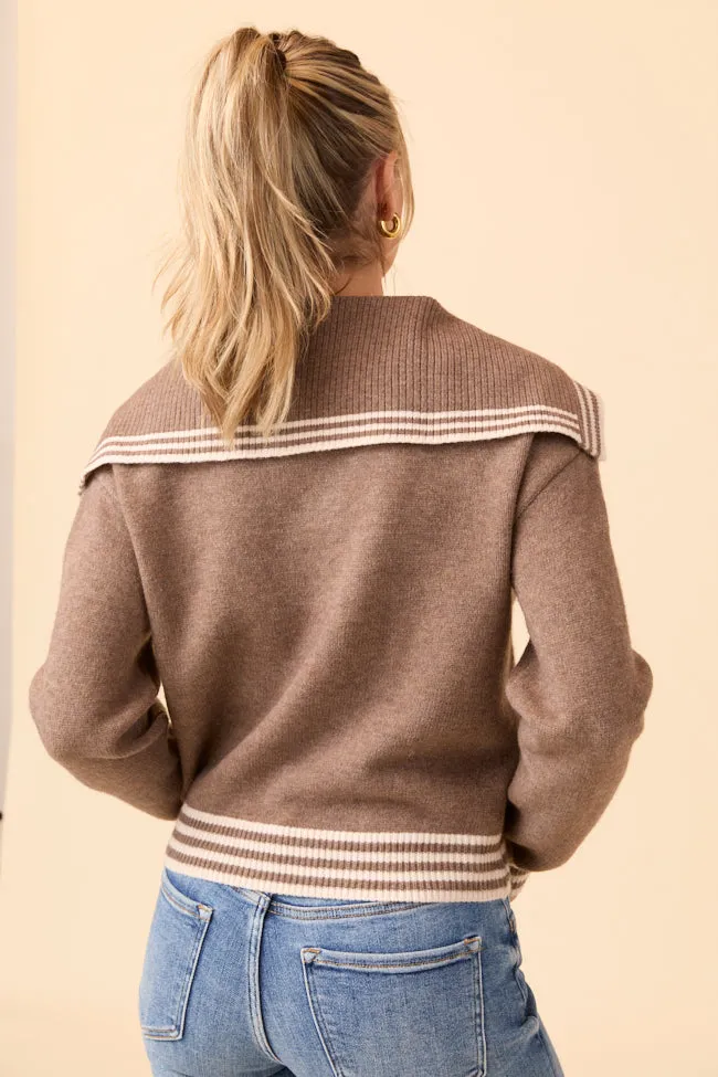 Oliver Tan Sailor Collar Sweater PillingResistant
