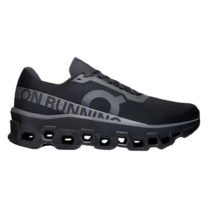 On Mens Trainer Cloudmonster 2 Black/Black Heel Pressure