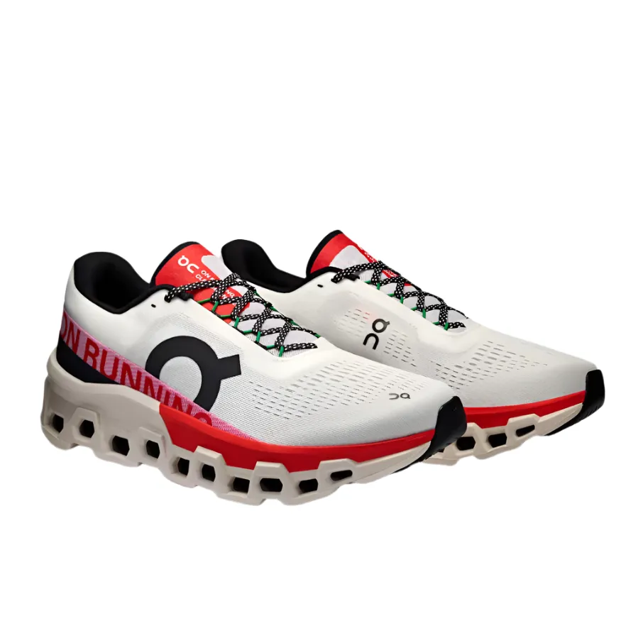 anti - odor shoe quality On Mens Trainer Cloudmonster 2 Ivory/Silver