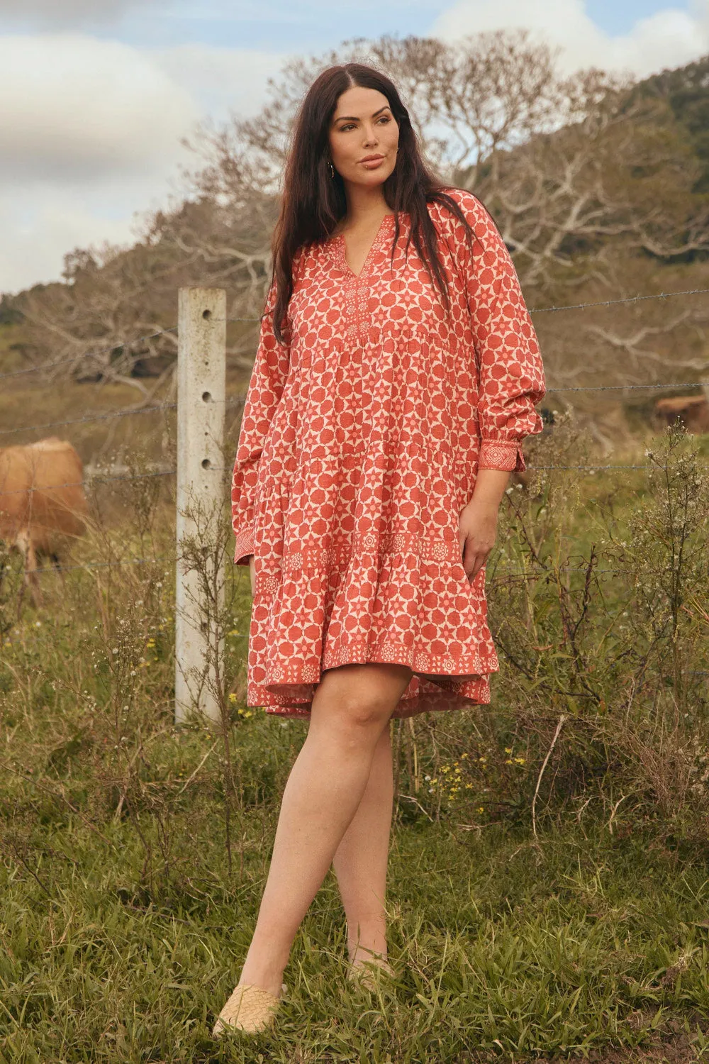 Scout Long Sleeve Dress in Lunar Eclipse Office Mood