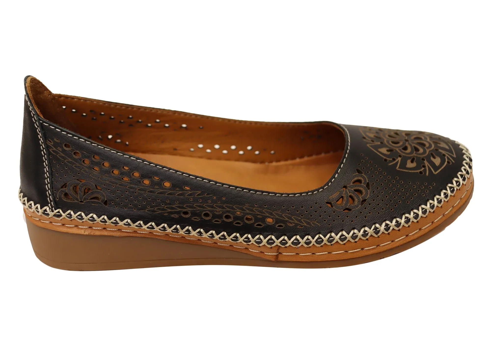 Pure Fit Orizonte Tamera Womens European Comfortable Soft Leather Shoes