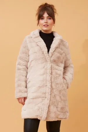 Temperature Regulating Fill Fashion Trend AXELLE FAUX FUR COAT