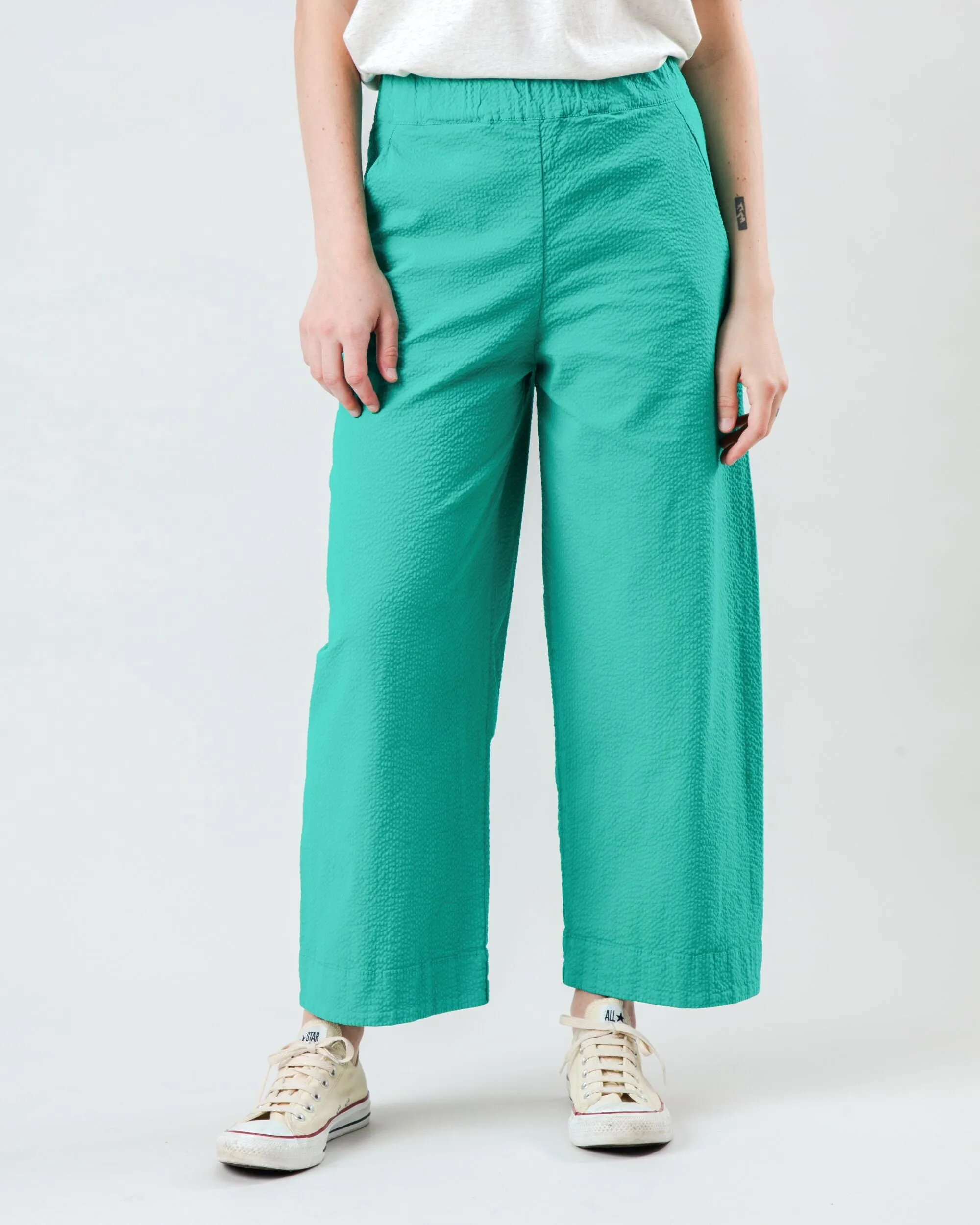 Oversize Picnic Pants Green AllDayComfort Distressed finish