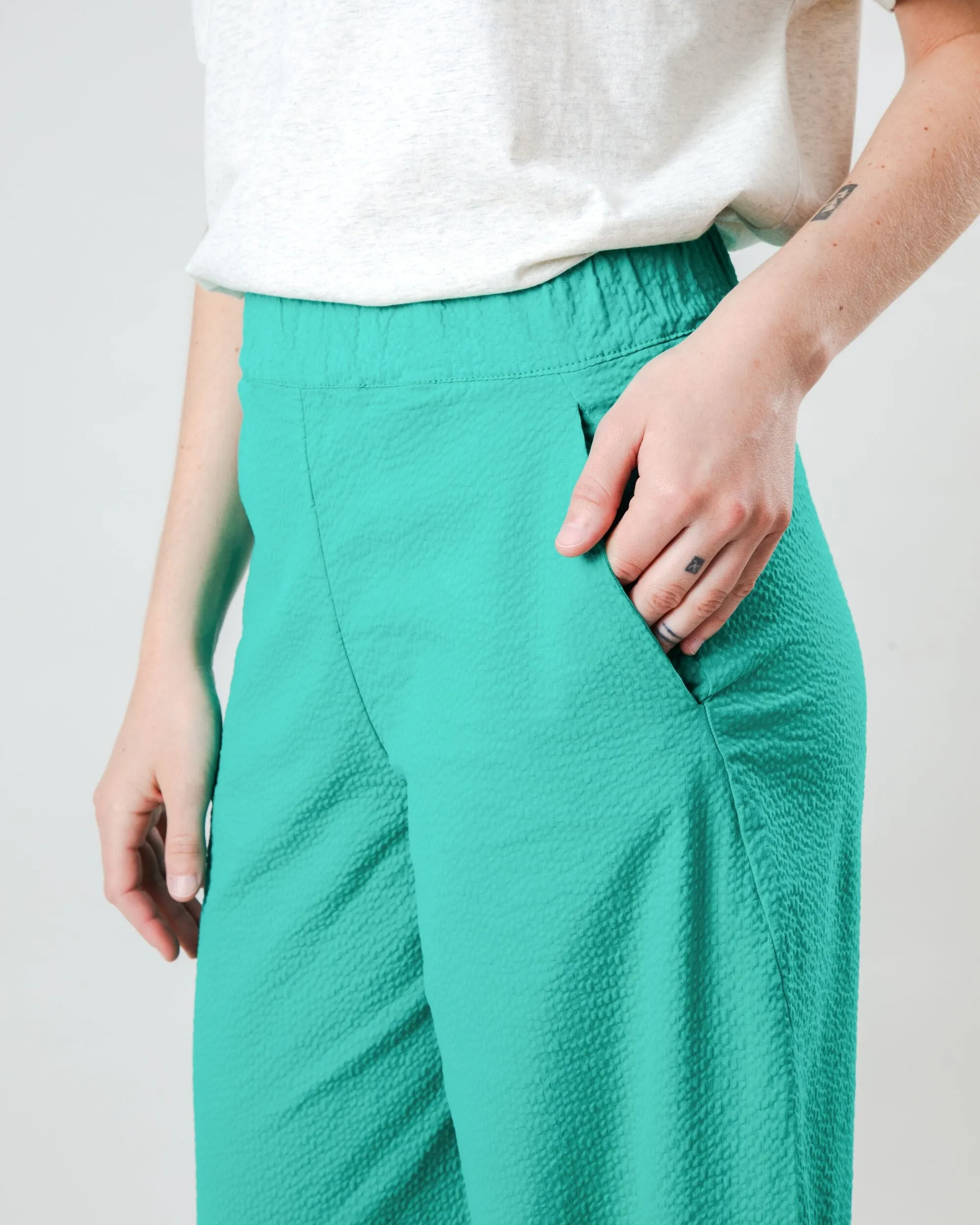 Oversize Picnic Pants Green Stay Flexible DurableConstruction