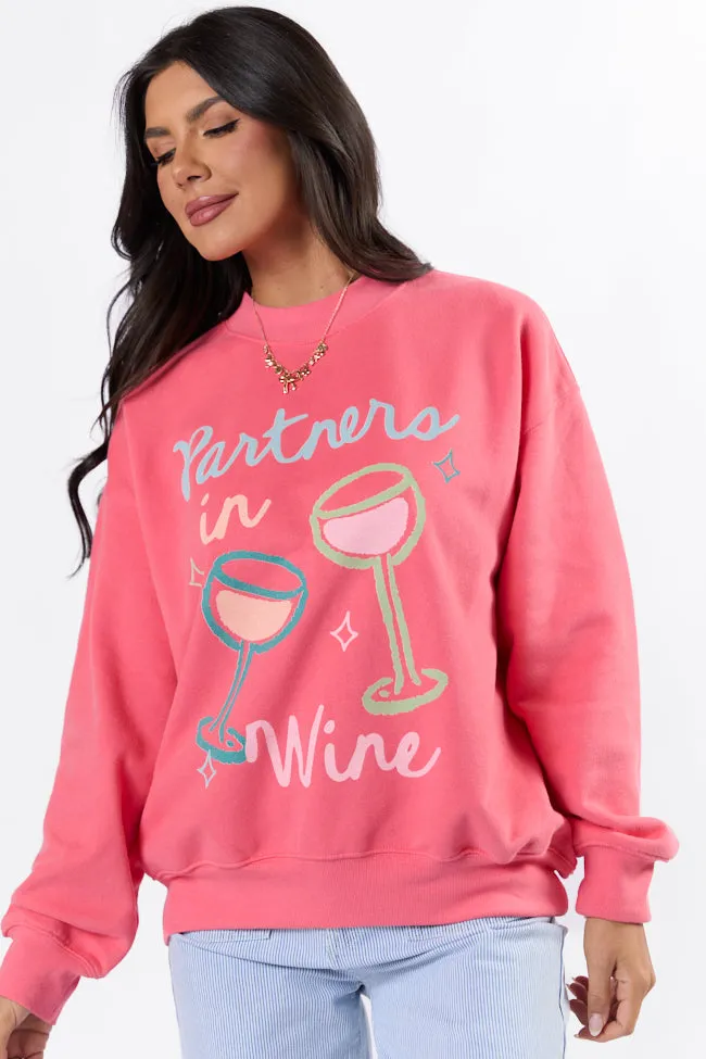 Denim Cool Repair Fit Partners in Wine Light Red Graphic Sweatshirt