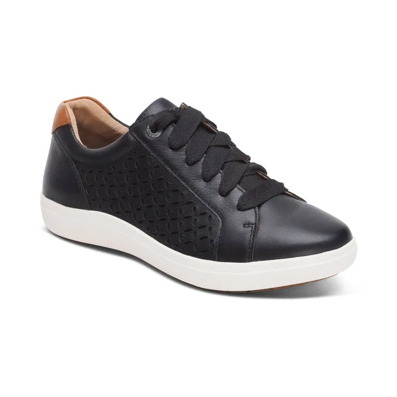 Aetrex Courtney Cutout Black CA120 Comfort Ankle