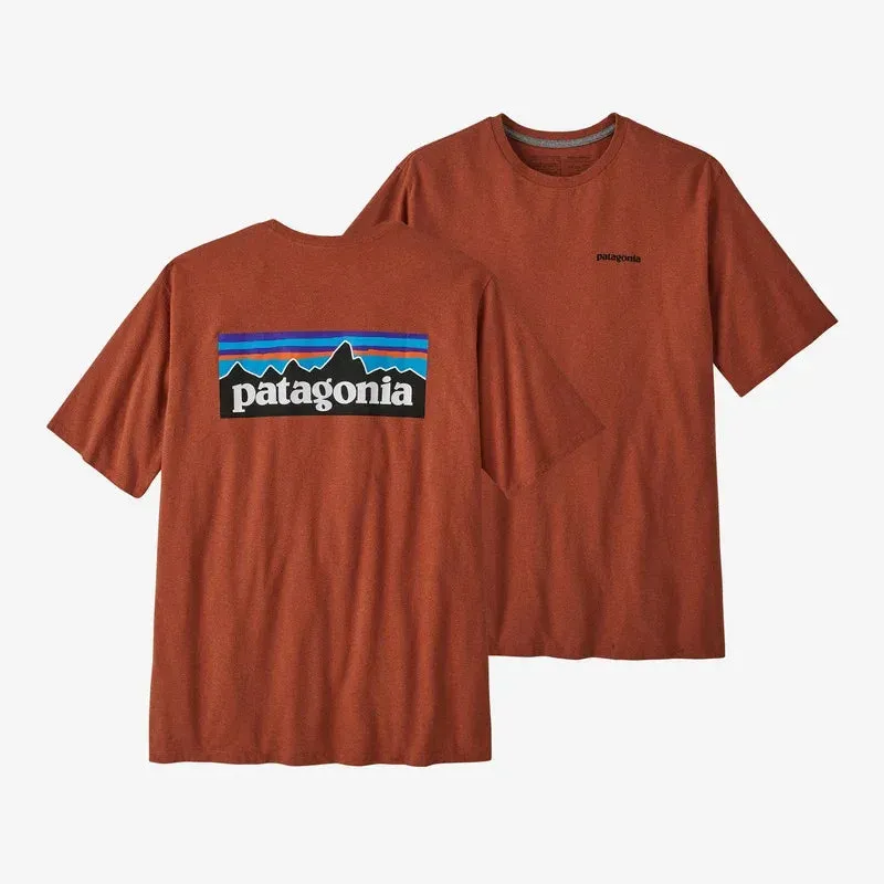Easy Comfort Denim combination Patagonia Mens Shirt P-6 Logo Responsibili-Tee