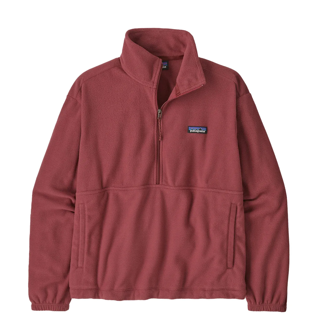 Patagonia Womens Micro D 1/2 Zip Fleece Pullover Sequoia Red Outdoor Duty Relaxed Fit