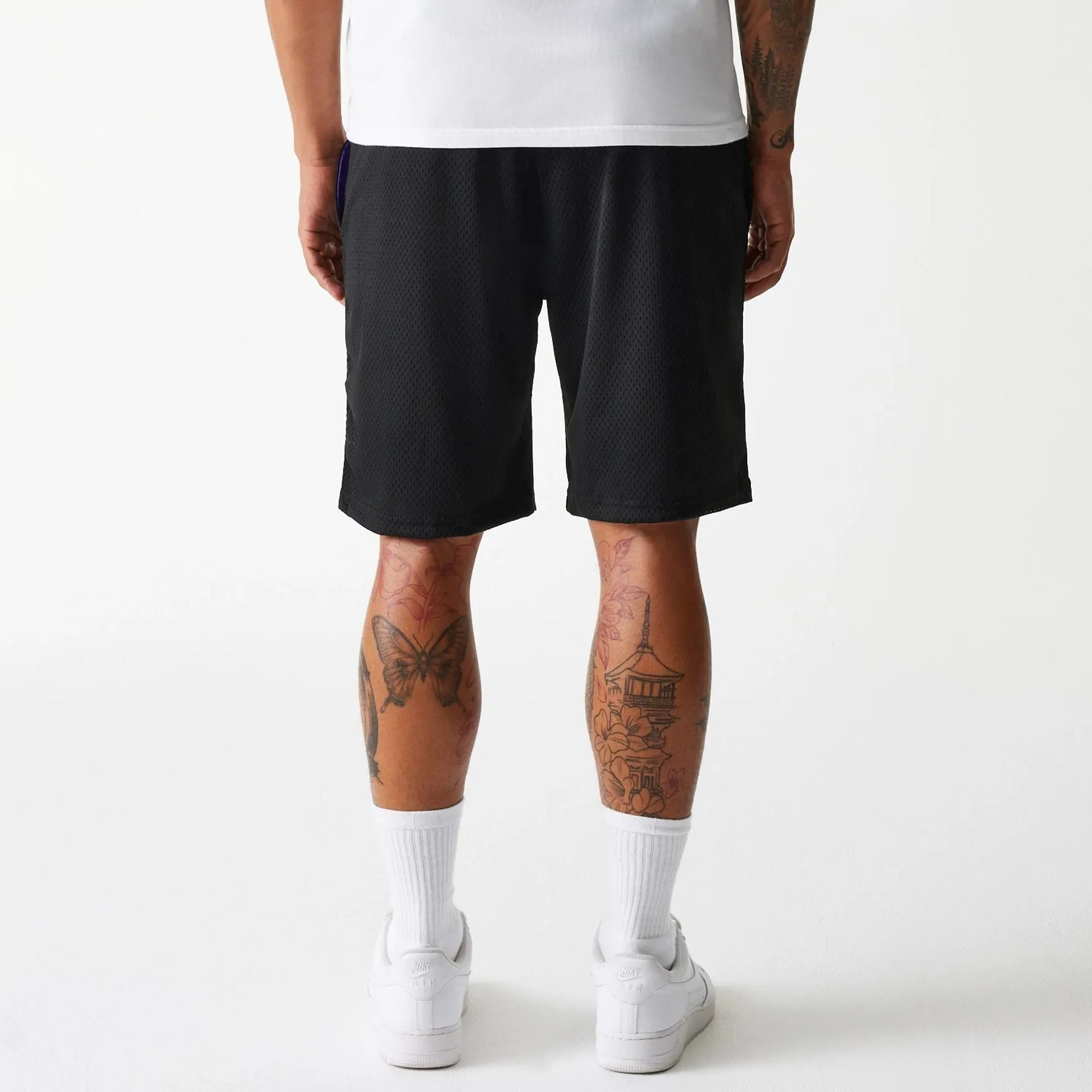 Slim Stretch New Era Black Mesh Shorts