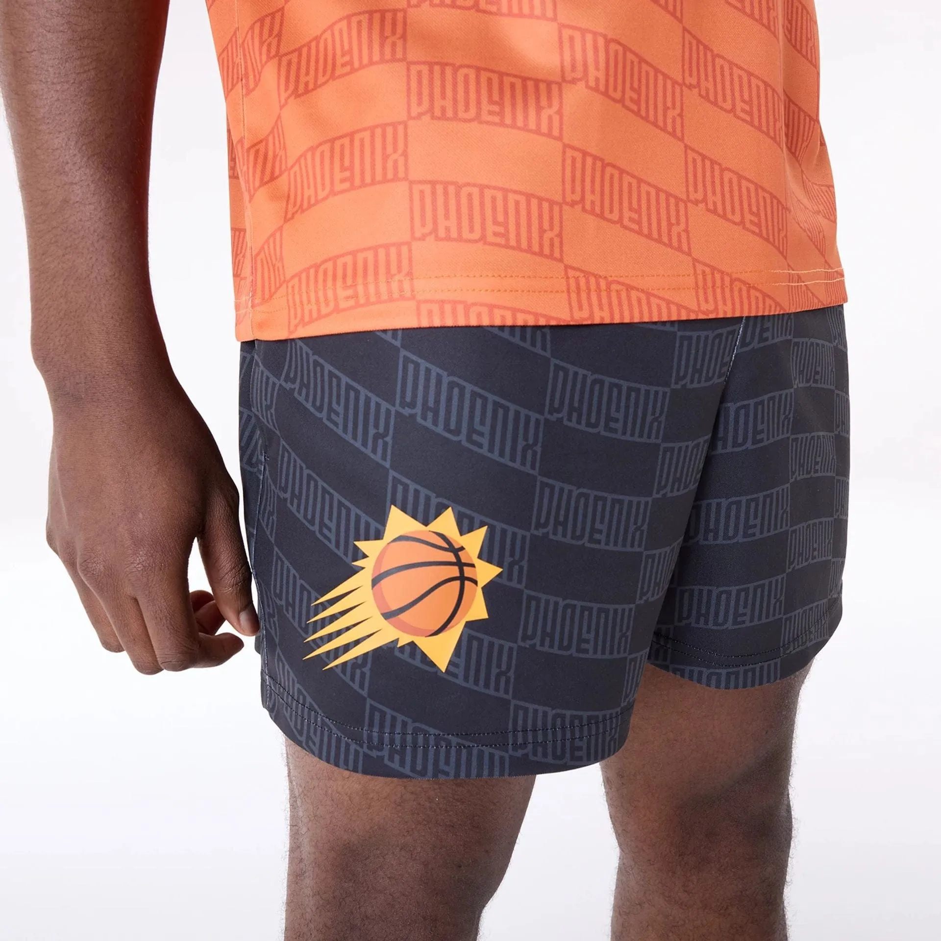Simple Appeal AntiStaticCoating Phoenix Suns NBA All Over Print Graphic Black Shorts
