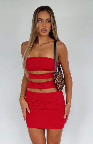 Pure Stitch Perfect Length Picture To Burn Mini Dress Cherry