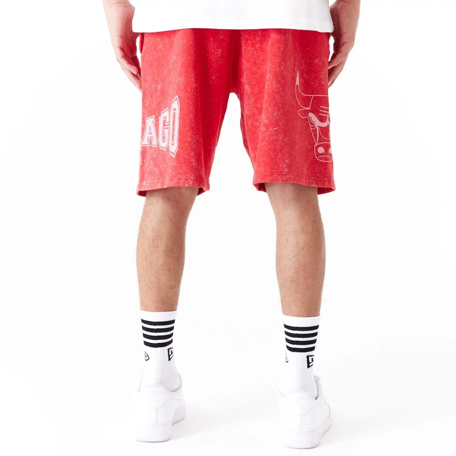Chicago Bulls NBA Washed Red Shorts Everyday Ready Low-waisted
