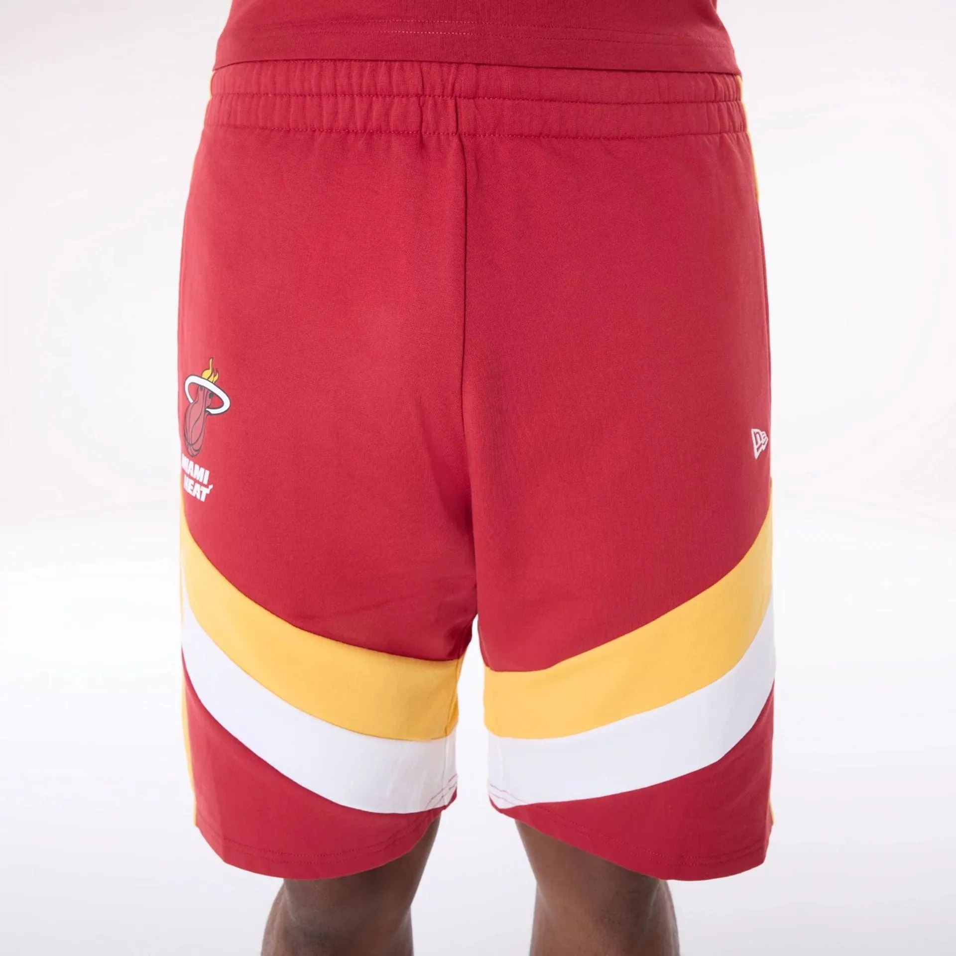 Sporty Fit Reinforced Seams Miami Heat NBA Panel Dark Red Shorts