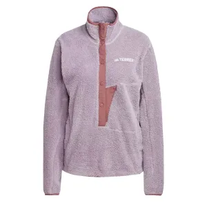 Work From Home Adidas Terrex Womens Xploric High Pile Fleece Pullover Preloved Fig