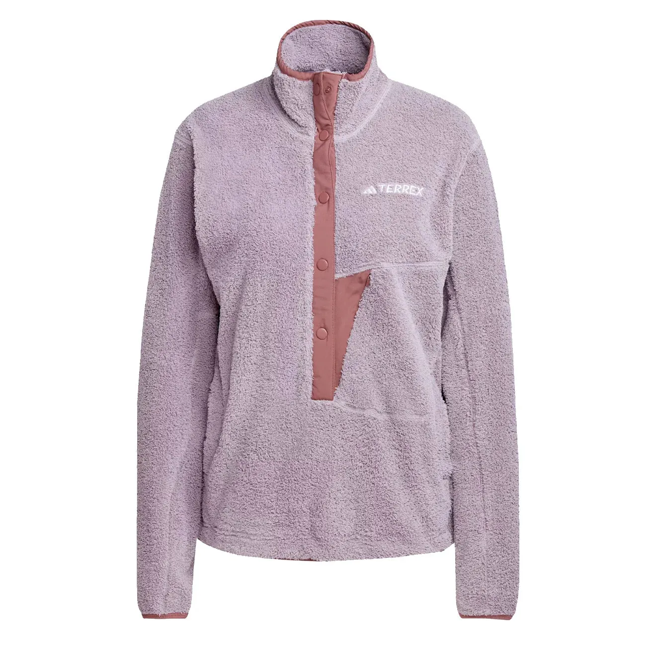 Layer Fashion Adidas Terrex Womens Xploric High Pile Fleece Pullover Preloved Fig