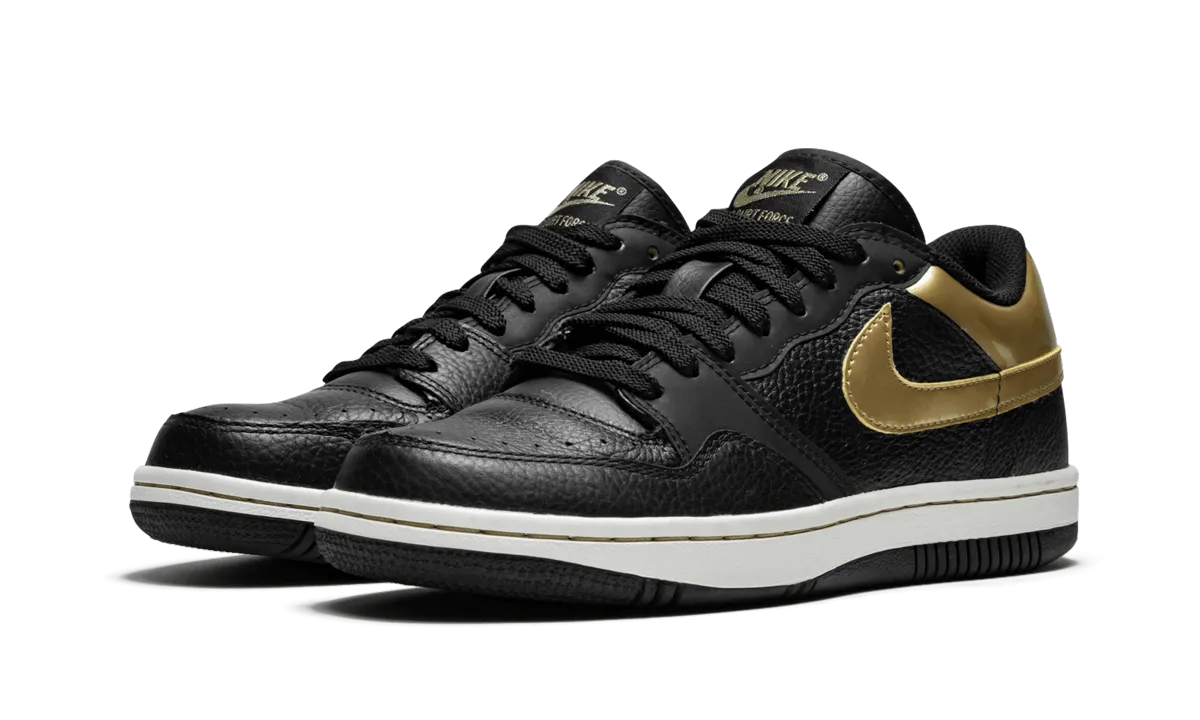 brand - name shoes Moisture Wicking Technology Court Force Low "Black and Gold"