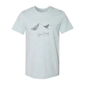 Layered Hem Design Muck Mountain T-Shirt