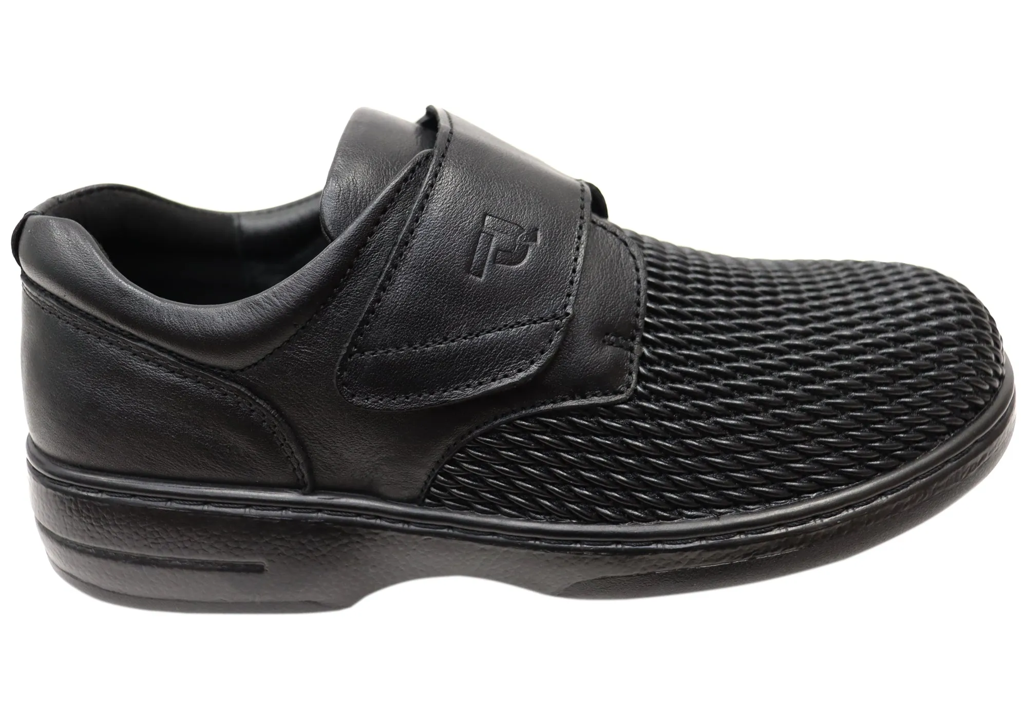 EcoFriendly Propet Womens Olivia Leather Comfort Adjustable Strap Wide Fit Shoes