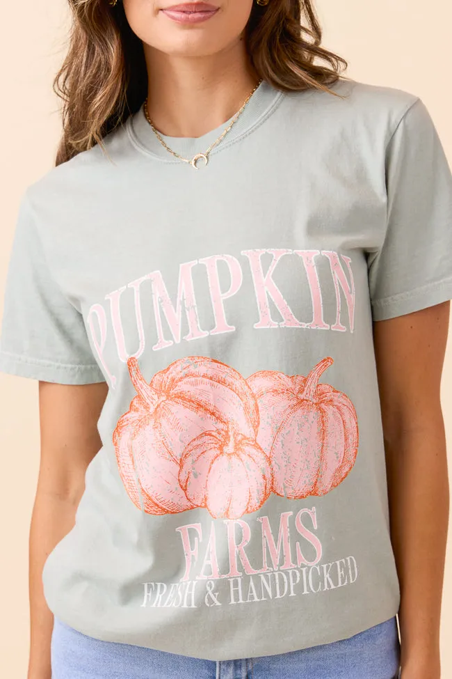 American Ease Pumpkin Farms Light Green Graphic Tee