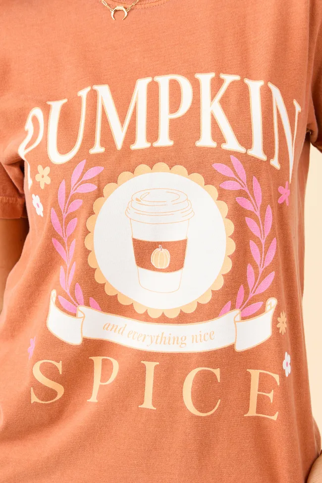 GridTexture Pumpkin Spice And Everything Nice Rust Graphic Tee