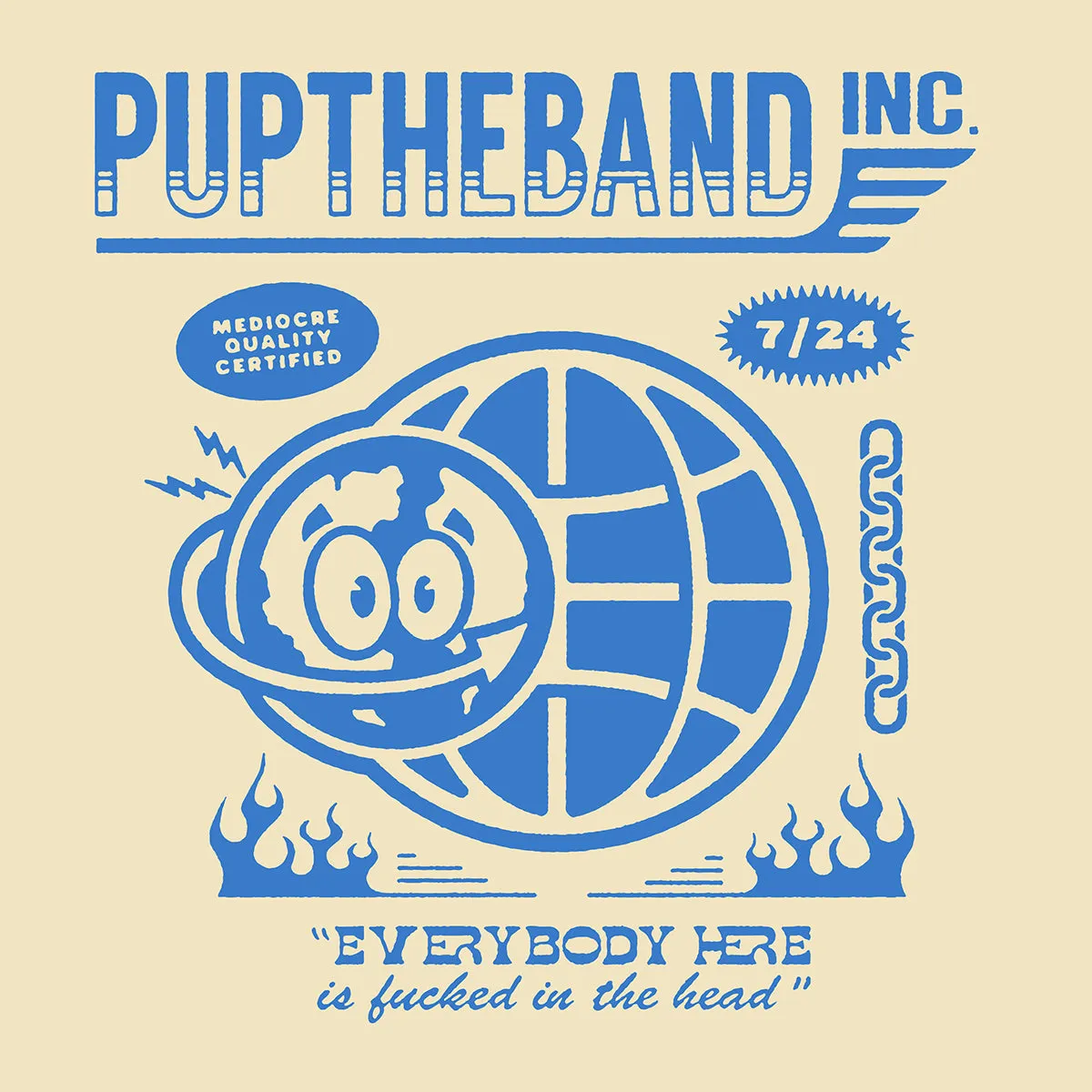 PUPTHEBAND Inc. World Wide T-shirt Garment Dyed Finish
