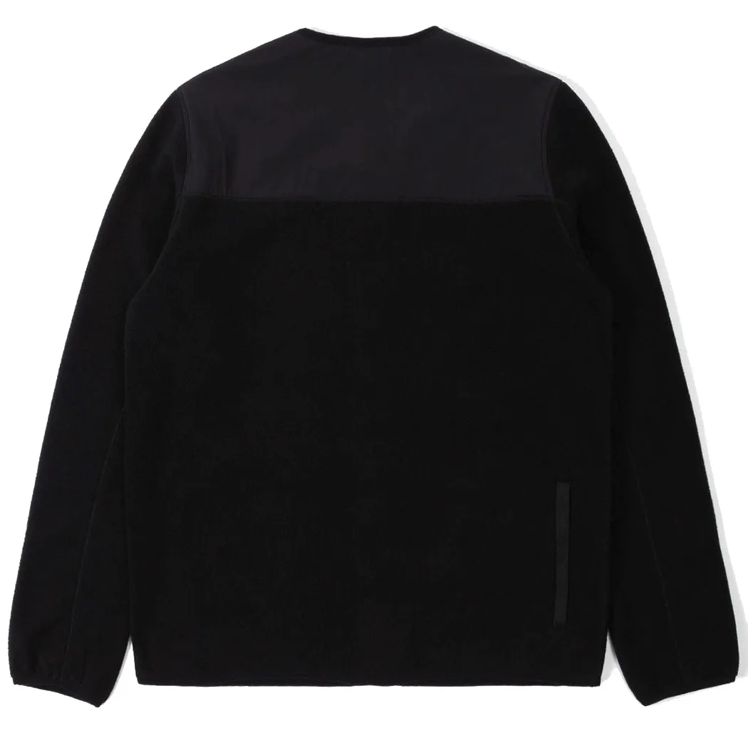 Purple Mountain Observatory Micro Fleece Cardigan Black Active Lifestyle Snow Trip