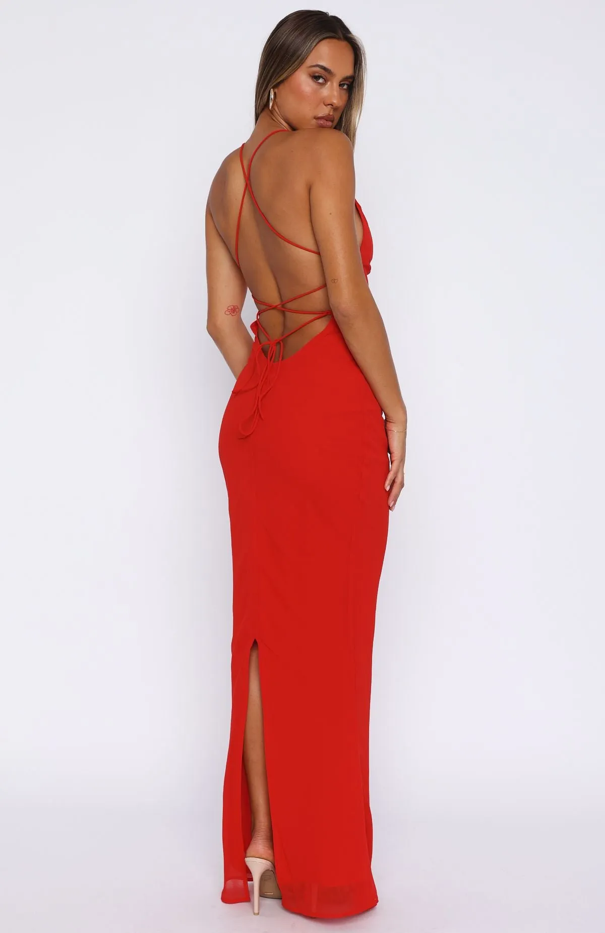 Put You First Maxi Dress Red FlexibleClosure