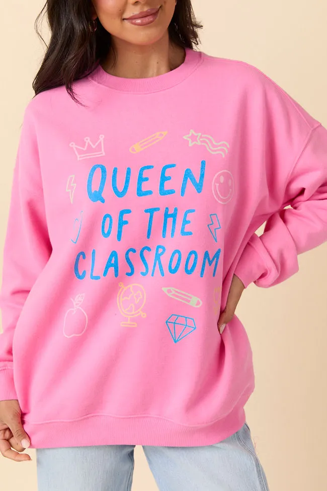 Flexible Outerwear Star Soul Queen Of The Classroom Pink Graphic Sweatshirt