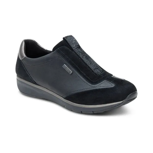 Dinner Look Snow Grip Aetrex Megan Arch Support Sneaker Black CT400