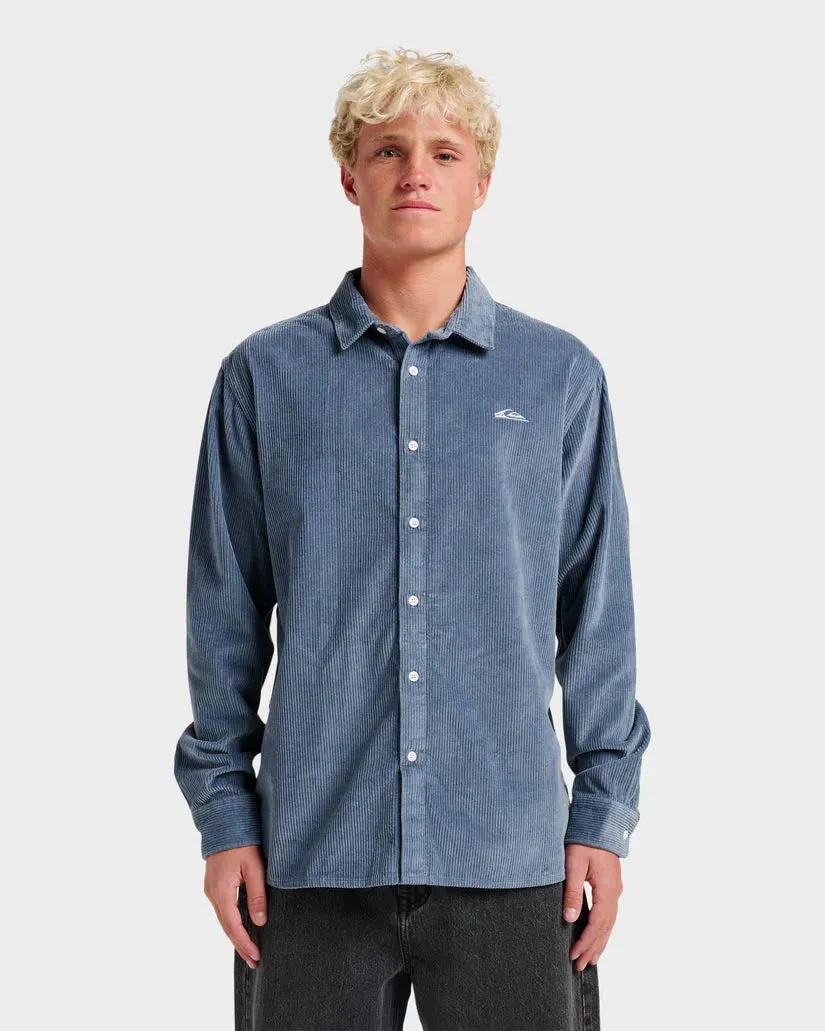 Quiksilver Mens Shirt Cord Long Sleeve Comfort Fit OdorResistant