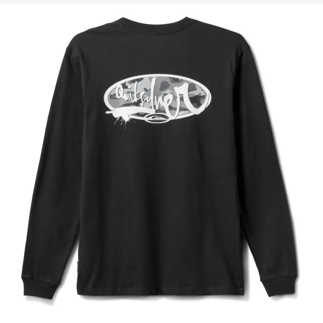 Christmas Quiksilver Mens Shirt Impaired Camo Long Sleeve