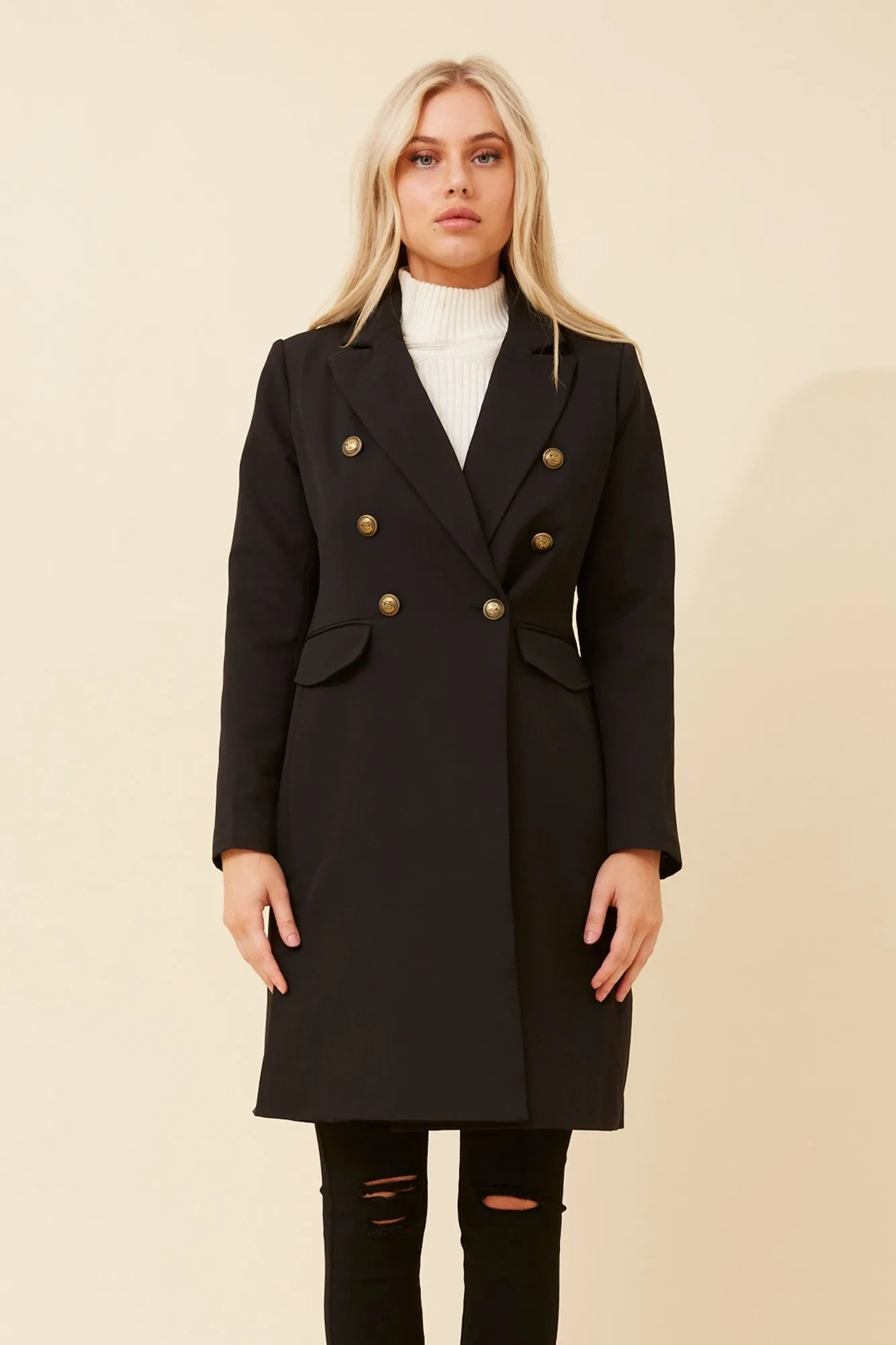 Eco Friendly Production MultiAngleVentilation QUINCY DOUBLE BREASTED COAT