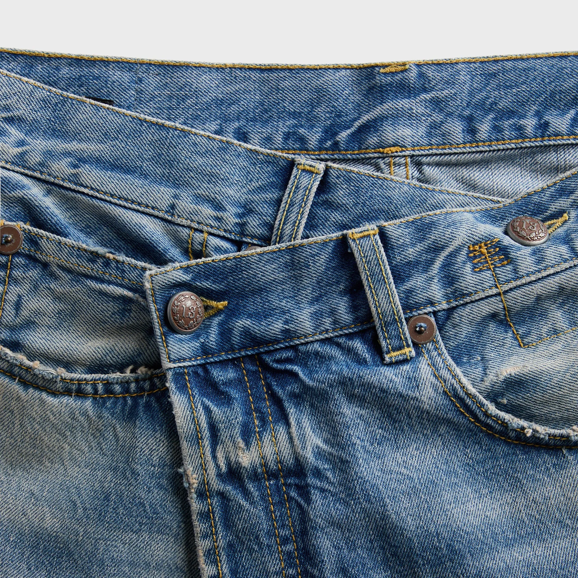 Anywhere Fit Unisex Wear Premium R13 Crossover Jean - Merrin Blue