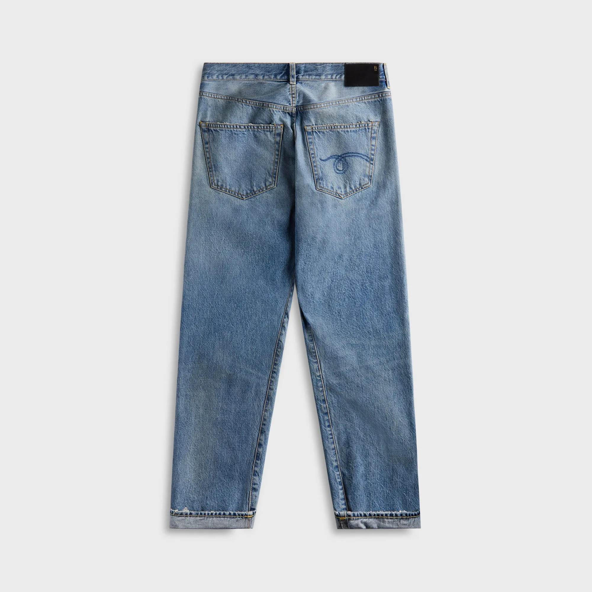 R13 Crossover Jean - Merrin Blue Laidback Style Modern Minimalist Creative Look Home Comfort