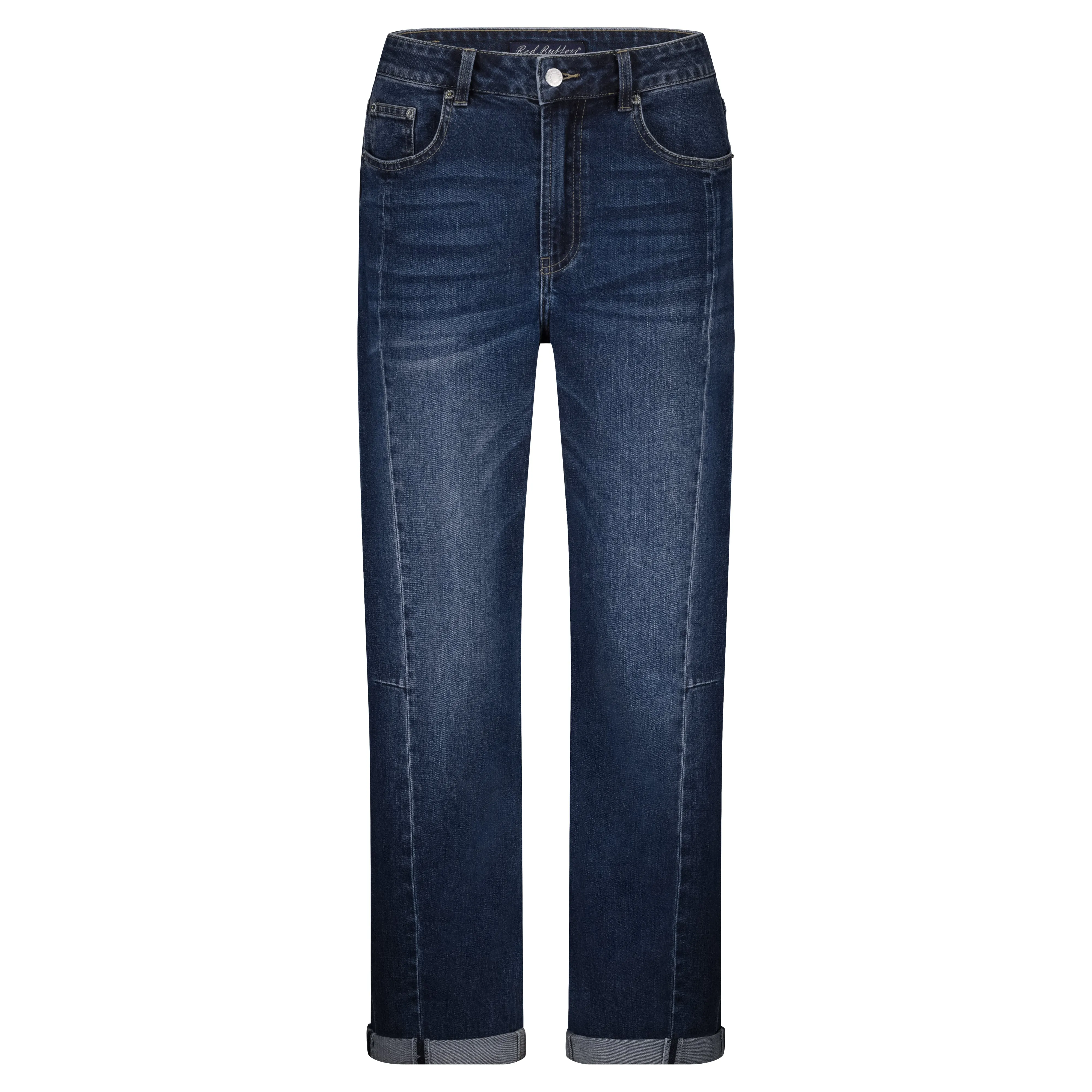 Red Button Womens Jeans Caitlin Sidepatch Denim Dark Stone Used Yearlong Fit