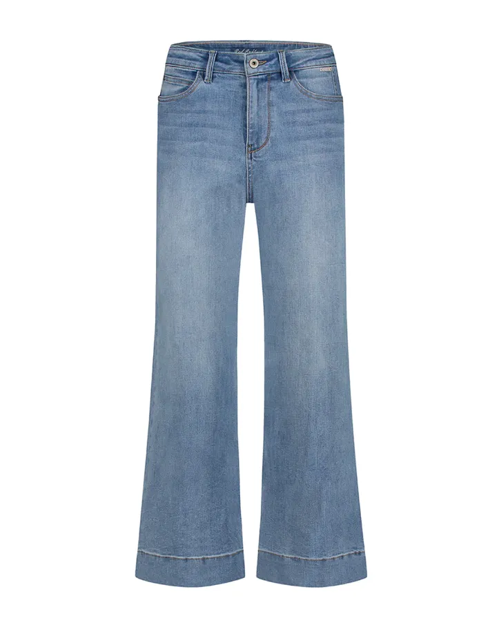 Red Button Womens Jeans Mid Stone Conny 5-Pocket Stone Sandblasted Details