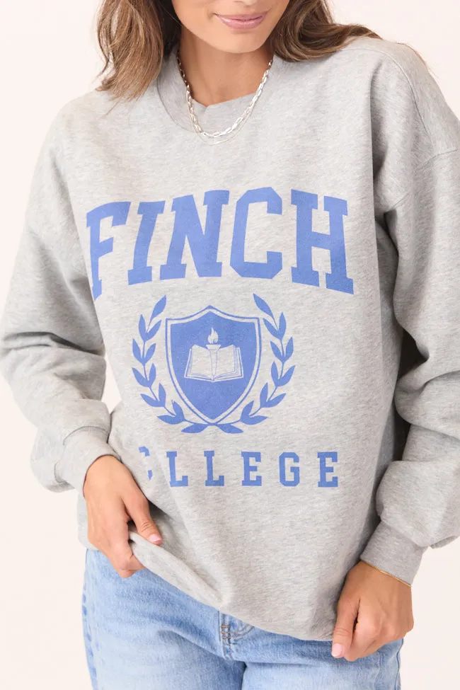 Finch College Light Grey Graphic Sweatshirt Air Move