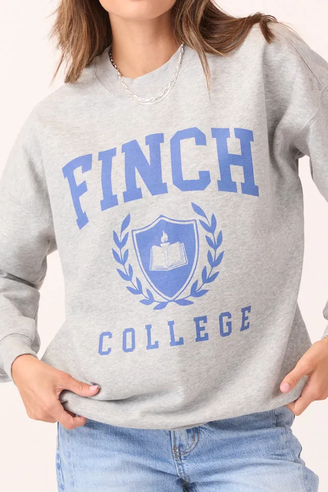 Finch College Light Grey Graphic Sweatshirt Vital Core Craft Soul