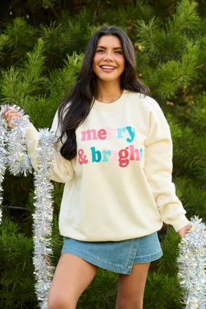 Flexible Outerwear Merry & Bright Cream Graphic Sweatshirt