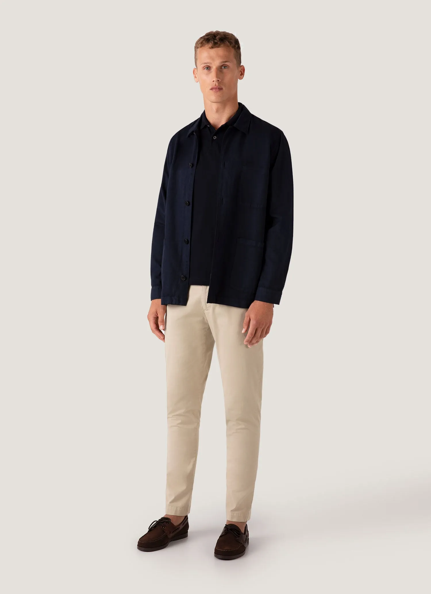 Men's Piqu?? Polo Shirt in Midnight Navy Active Design