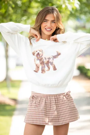 Windproof Fabric Remi Cream Labradoodle Sweater